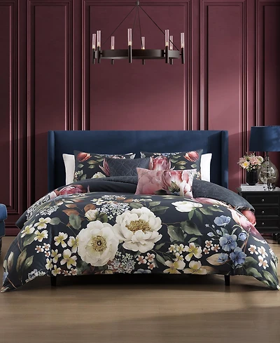 Bebejan Renaissance Bedding 100% Cotton Sateen 5 Piece Queen Size Reversible Comforter Set