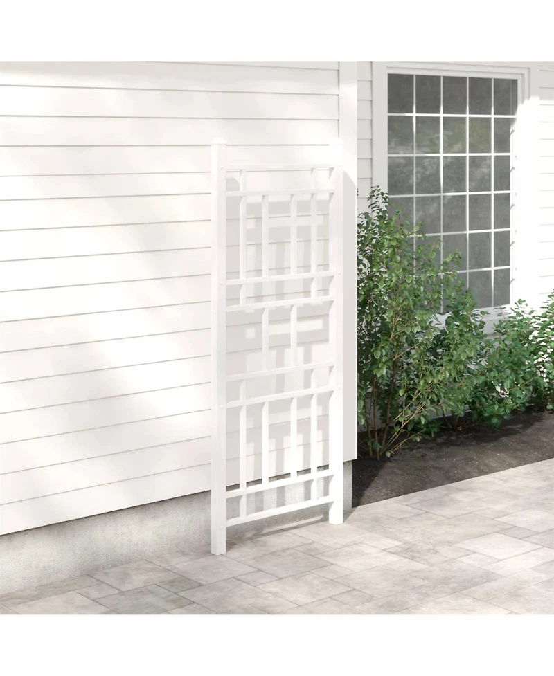 Vinyl Outdoor Garden Trellis for Climbing Plants and Elegant Decor