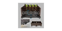 Modern 2-Piece Raised Garden Planter Box on Wheels for Indoor and Outdoor Use