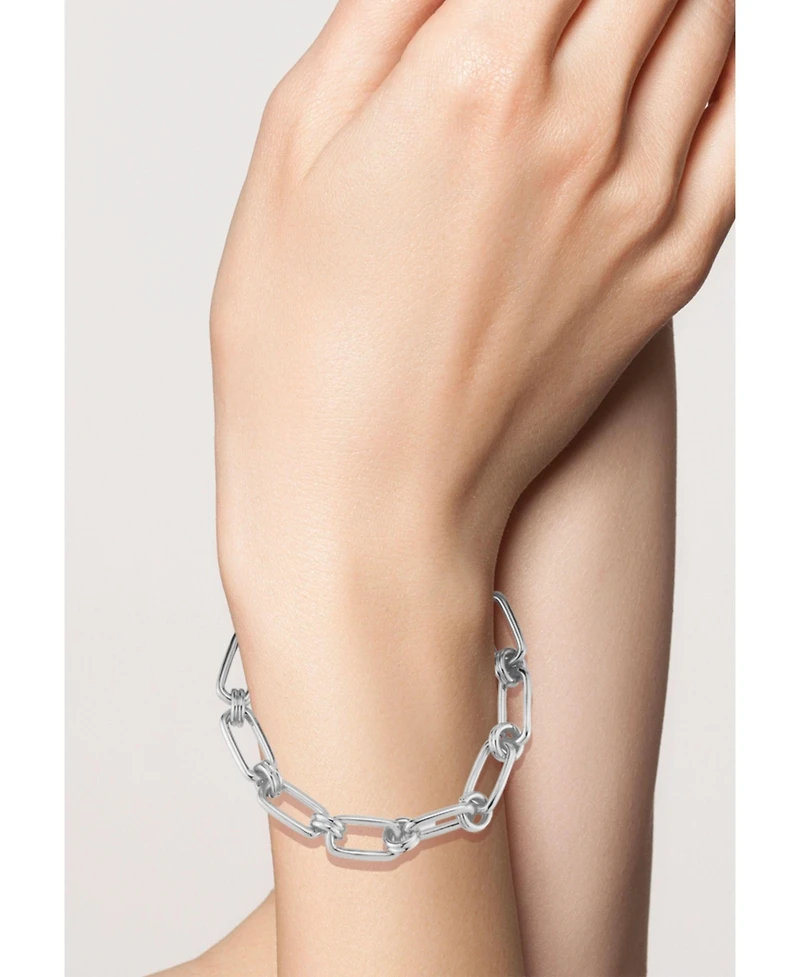Rachel Zoe Rhodium Plated Link Chain Bracelet