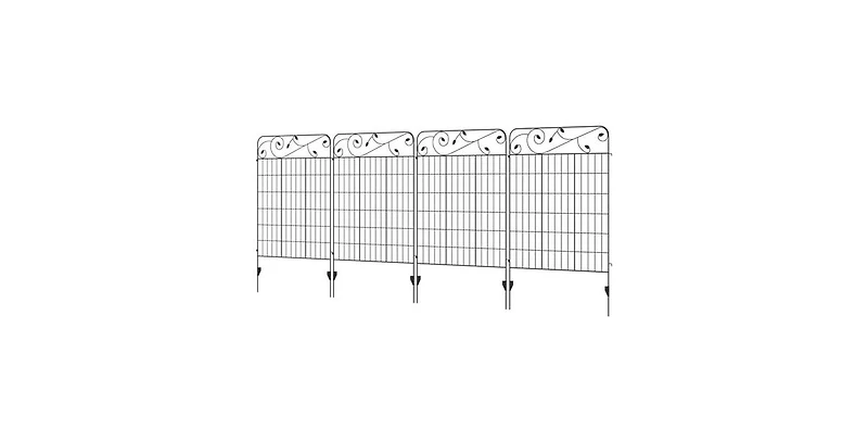 4 Pack Steel Foldable Fence Trellis Panel Animal Barrier