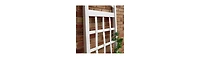 Vinyl Arch Top Garden Trellis with Ground Anchors for Climbing Plants