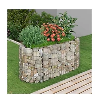 Gabion Raised Bed Galvanized Iron 47.2"x19.7"x19.7"