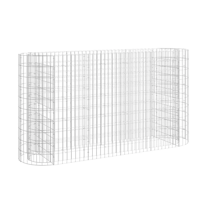 Gabion Raised Bed Galvanized Iron 74.8"x19.7"x39.4"