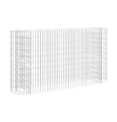 Gabion Raised Bed Galvanized Iron 74.8"x19.7"x39.4"