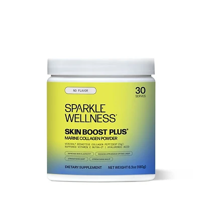 Sparkle Wellness Marine Skin Boost Plus (No Flavor) [30-Serves] | Collagen Powder Supplement with Marine-derived Verisol Bioactive Hydrolyzed Collagen