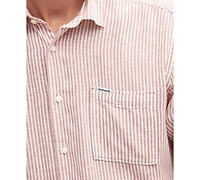 Barbour Men's Deerpark Linen Short Sleeve Striped Button-Front Shirt