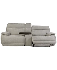 Ozryn 3-Pc. Fabric Sofa with Console and 2 Power Motion Chairs, Exclusively at Macy's
