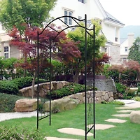 Streamdale Black Metal Garden Arch (3.6' x 1.5' x 7.5')