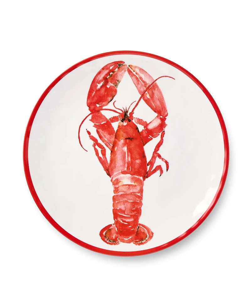 Certified International Beach House Lobster Melamine 6-Pc. Dinner Plates, Service For 6