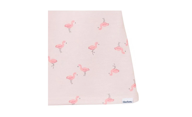 Gerber Toddler Girls 2-Pack Short Sleeve Nightgowns, Flamingoes, 5T