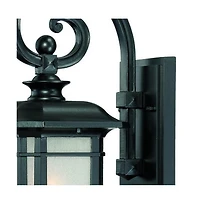 Frosted Linen Glass Lantern Wall Light for Entryway Hallway or Patio
