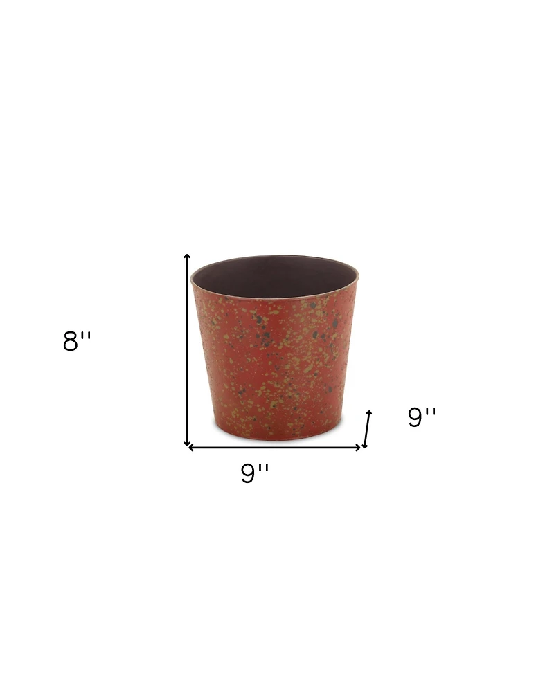 Weather-Resistant Round Plastic Planter for Gardens and Patios