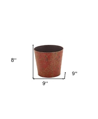 Weather-Resistant Round Plastic Planter for Gardens and Patios