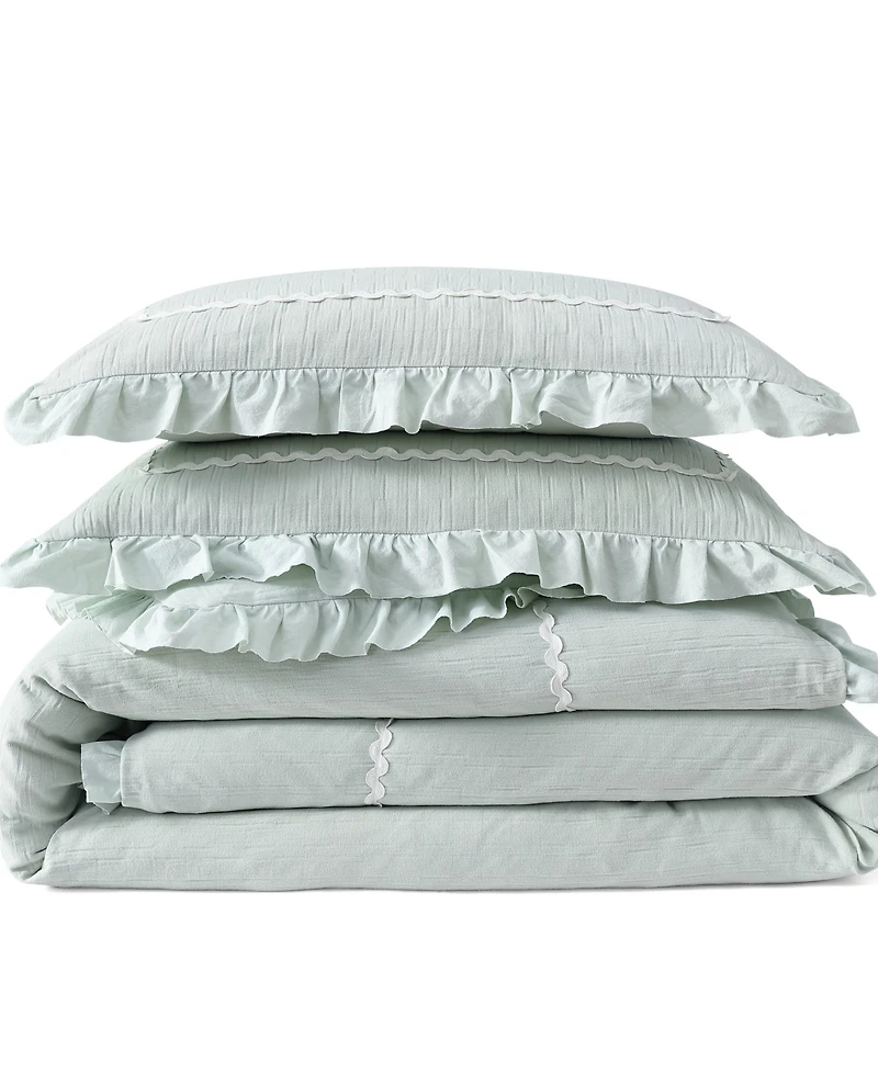 Chf Rene Ruffle 3-Pc. Duvet Cover Set, Full/Queen