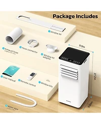 Cowsar 10000 Btu Portable Air Conditioners, Fan Cool,Dehumidification,Remote for Bedroom/Dorms