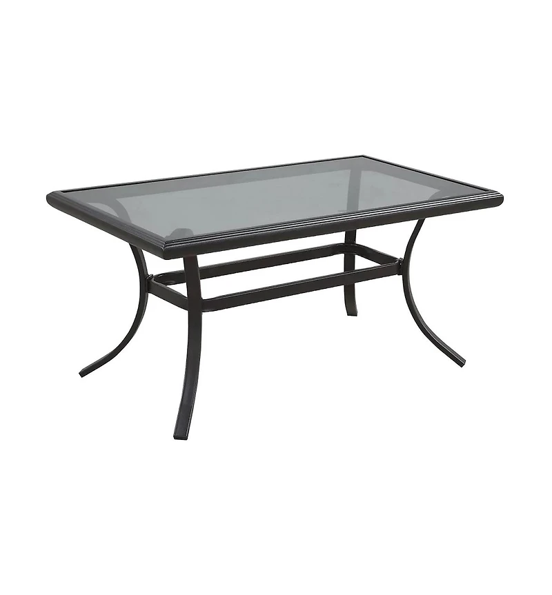 21" Black Metal Outdoor Chat Table