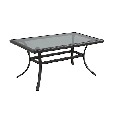 21" Black Metal Outdoor Chat Table
