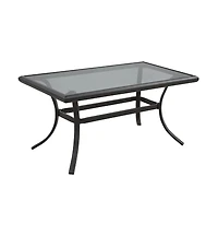 21" Black Metal Outdoor Chat Table