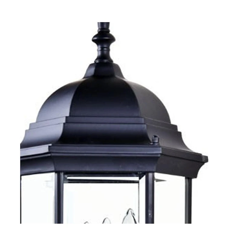 Three-Light Domed Glass Lantern Wall Light – Stylish Outdoor Wall Fixture