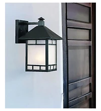 Petite Frosted Glass Lantern Wall Light – Timeless Lighting for Exterior Spaces