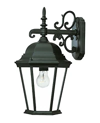 Decorative Narrow Domed Glass Lantern Wall Light for Porch or Living Room