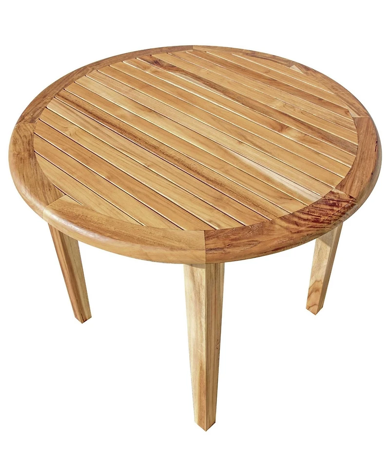 Outdoor Rounded Dining Table – Solid Wood Construction for Garden & Patio