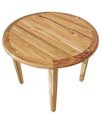 Outdoor Rounded Dining Table – Solid Wood Construction for Garden & Patio