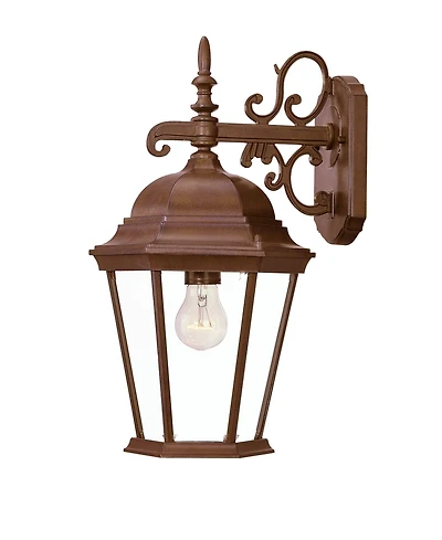 Decorative Narrow Domed Glass Lantern Wall Light for Porch or Living Room