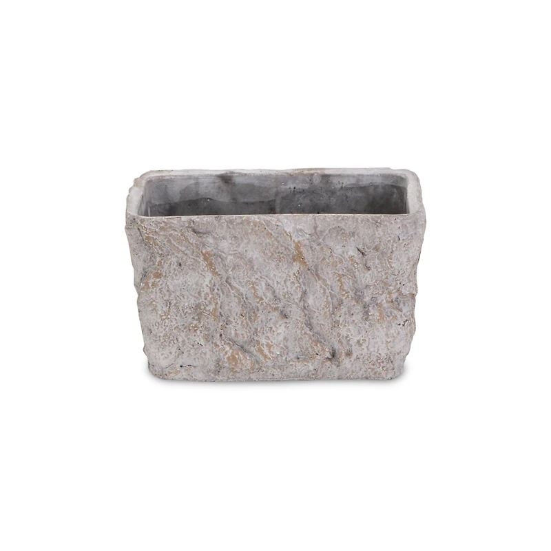 Speckle Glaze Cement Rectangular Pot Planter – Indoor & Outdoor Decorative Pot