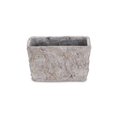 Speckle Glaze Cement Rectangular Pot Planter – Indoor & Outdoor Decorative Pot
