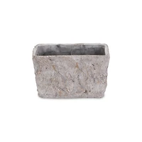 Speckle Glaze Cement Rectangular Pot Planter – Indoor & Outdoor Decorative Pot