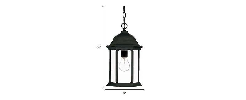 Hanging Glass Lantern Light – Classic Pendant for Home & Garden Decor