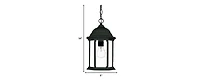 Hanging Glass Lantern Light – Classic Pendant for Home & Garden Decor
