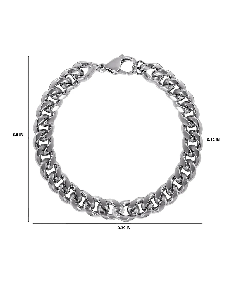 Lucky Brand Men's Silver-Tone Curb Chain Bracelet