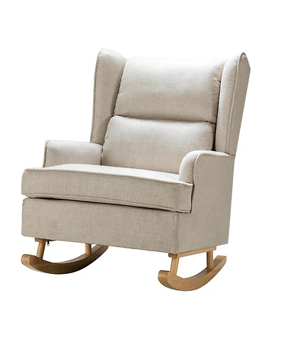 Adrian modern rocking chair with solid wood legs