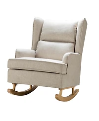 Adrian modern rocking chair with solid wood legs