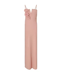 Quiz Women's Scuba Crepe Maxi Dress with 3D Applique Detail