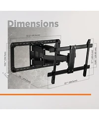 ProMounts Premium Articulating/Full Motion Tv Wall Mount for 37" to 100" Screens up to 150 lbs.