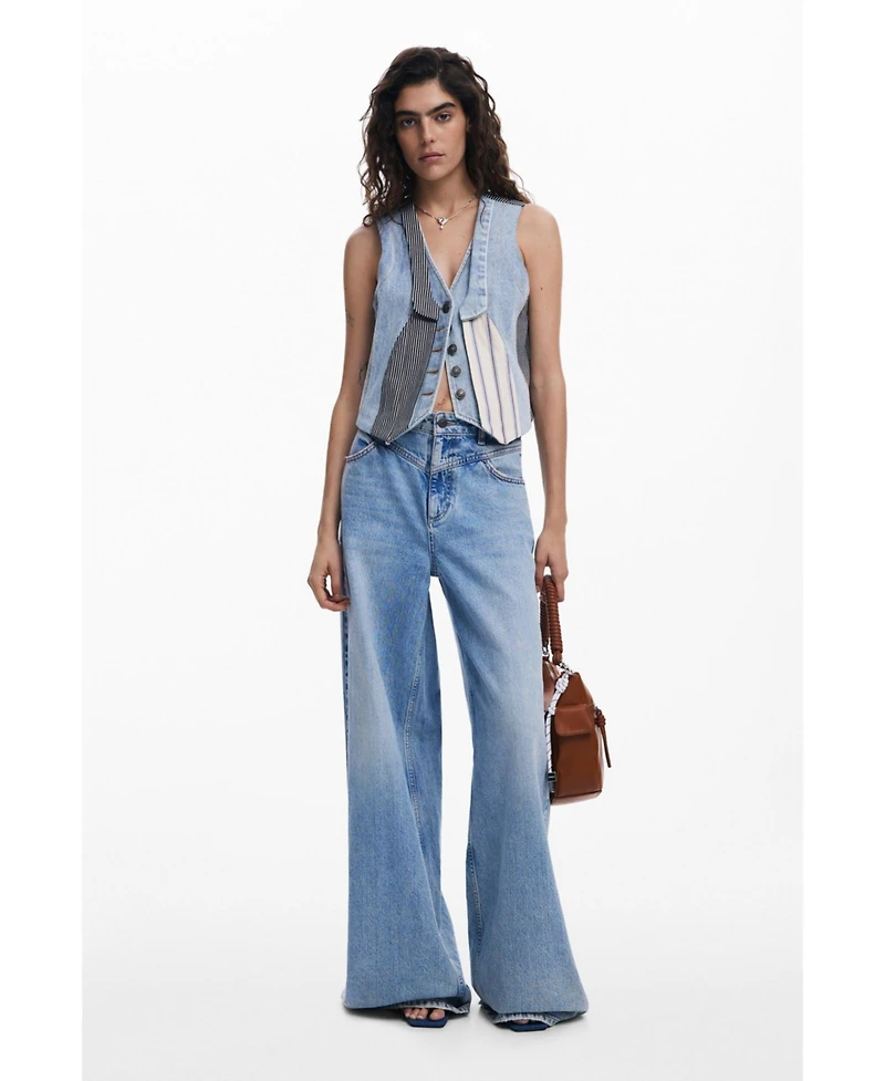 Desigual Women's Patchwork denim vest