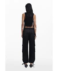 Desigual Women's Satin cargo pants