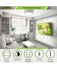 ProMounts Tilting Tv Wall Mount For 50" to 92" TVs Holds Up to 165lbs