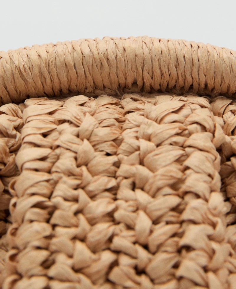 Mango Women's Natural Fiber Clutch Bag
