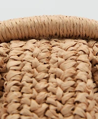Mango Women's Natural Fiber Clutch Bag