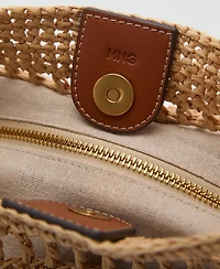 Mango Women's Natural Fiber Shoulder Bag