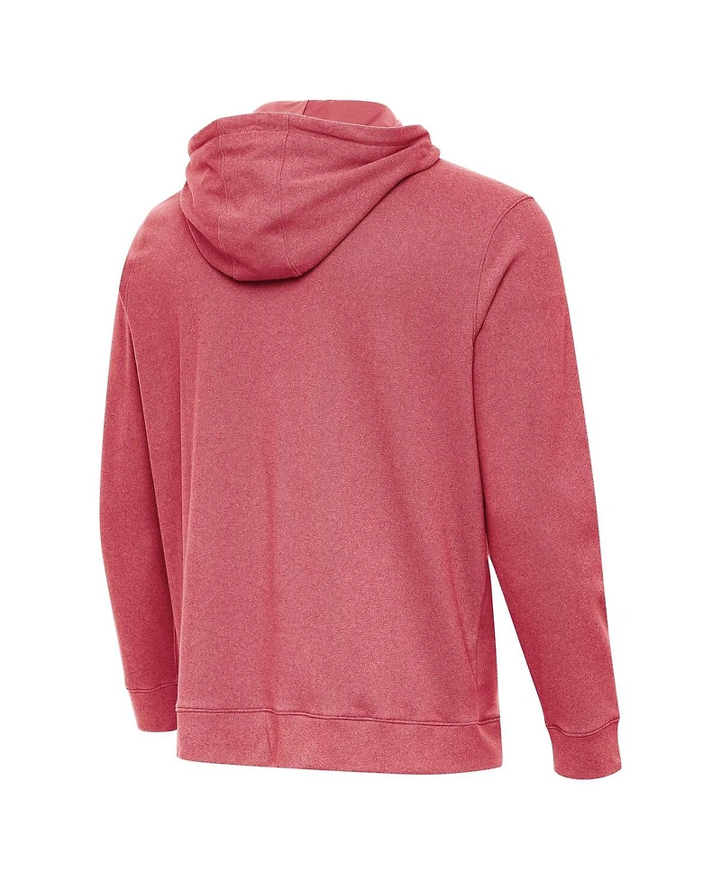 Antigua Men's Heather Red Indiana Hoosiers Cloud Pullover Hoodie