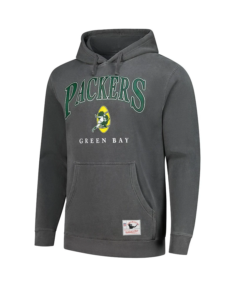 Mitchell & Ness Men's Gray Green Bay Packers Slot Pullover Hoodie