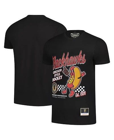 Mitchell & Ness Men's Black Chicago Blackhawks Local Food T-Shirt