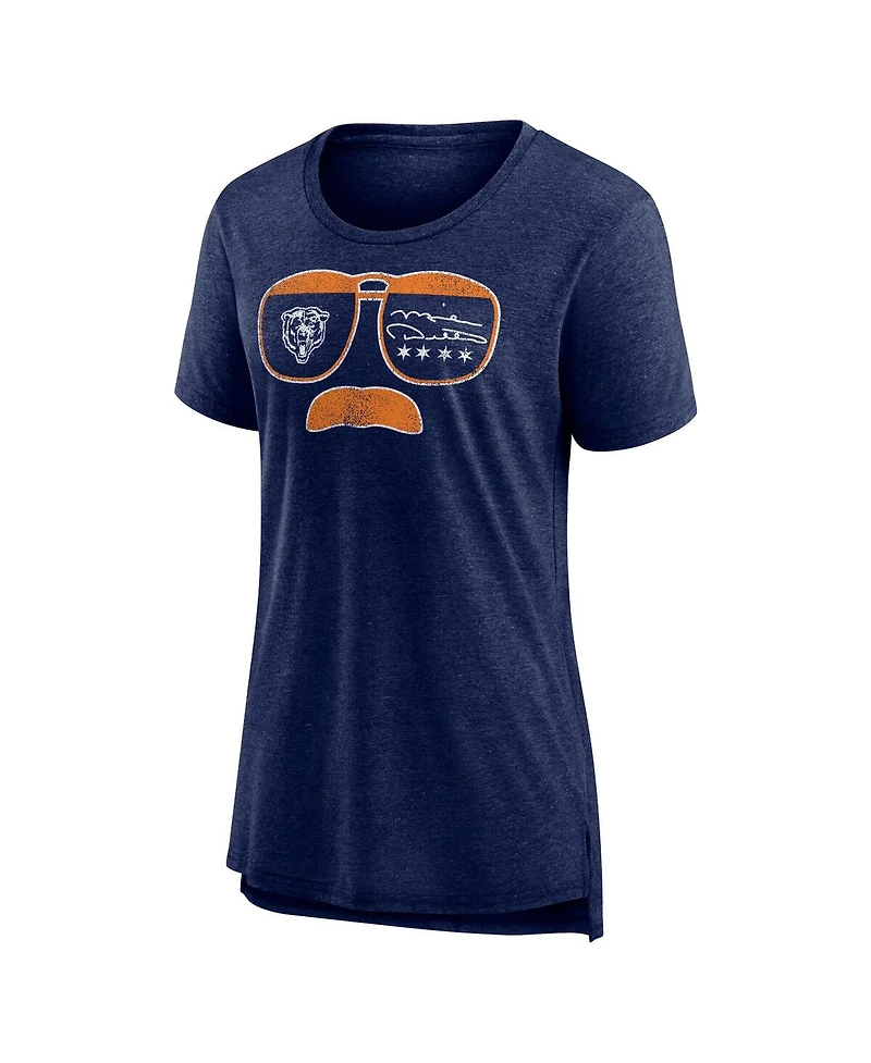 Nike Women's Navy Chicago Bears Vintage Graphic Tri-Blend Scoop Neck T-Shirt