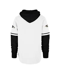 '47 Brand Men's White Baltimore Ravens Trifecta Shortstop Pullover Hoodie